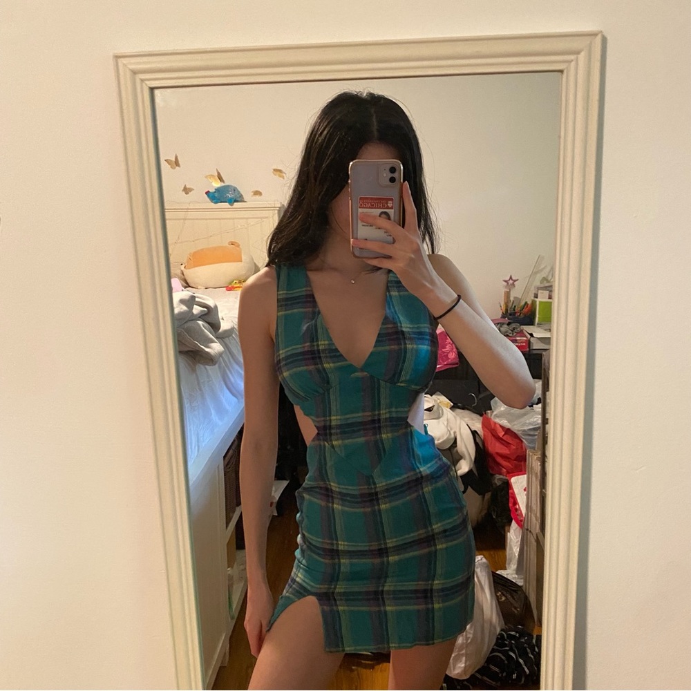 NWT princess polly green mini dress